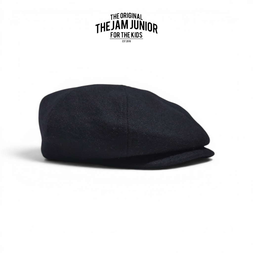 Thejam. Topi anak Newsboy cap kids wool black
