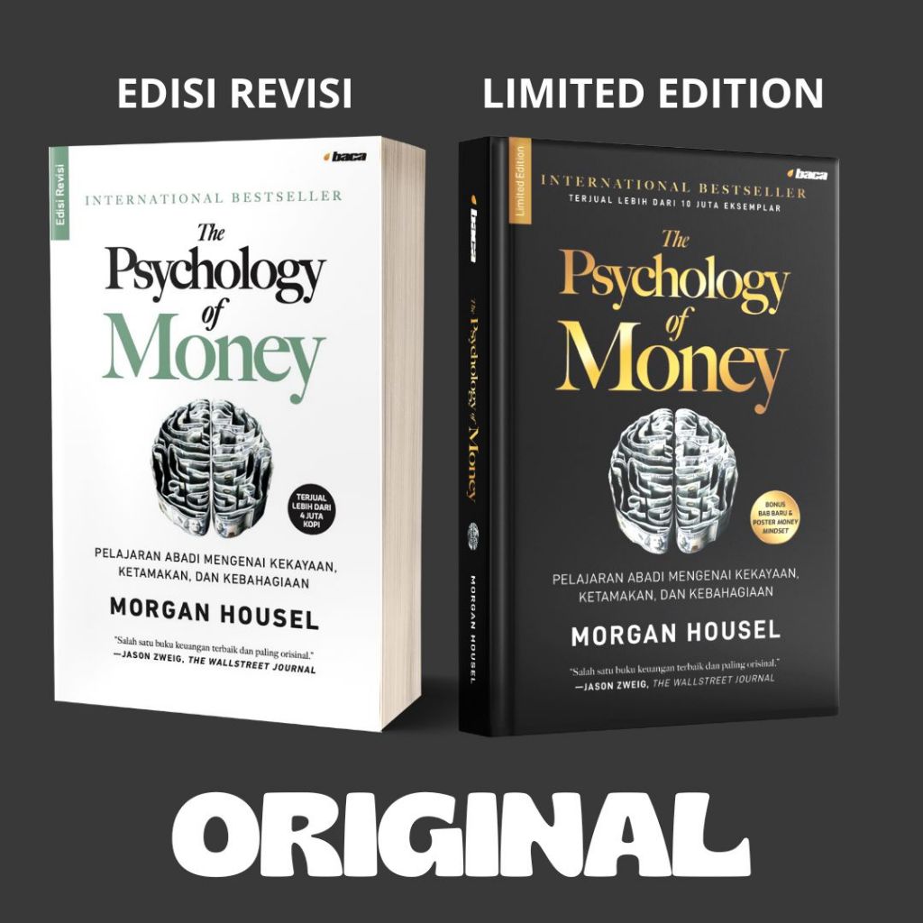 Buku The Psychology of Money - Edisi Revisi Morgan Housel Soft Cover Hard Cover