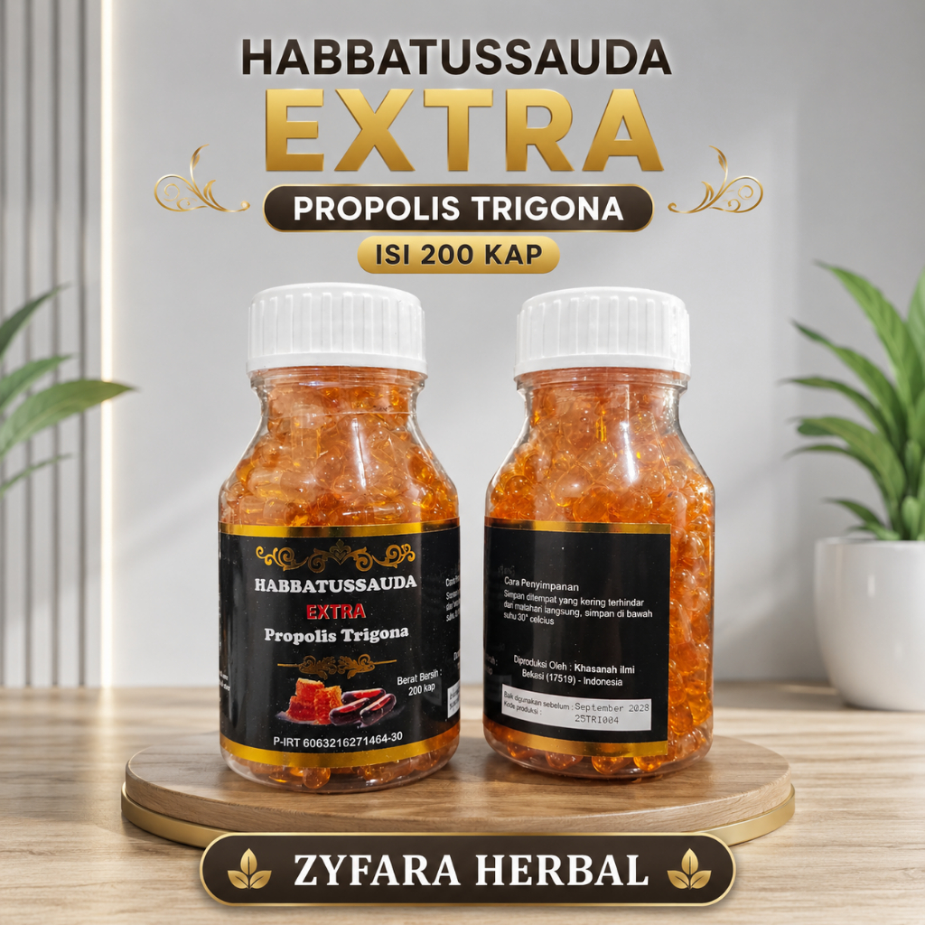 HABBATUSAUDA extra propolis trigona 200 kapsul