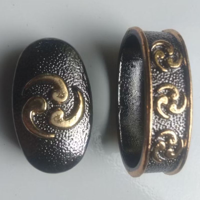 aksesoris samurai katanas fuchi kashira ornamen katanas