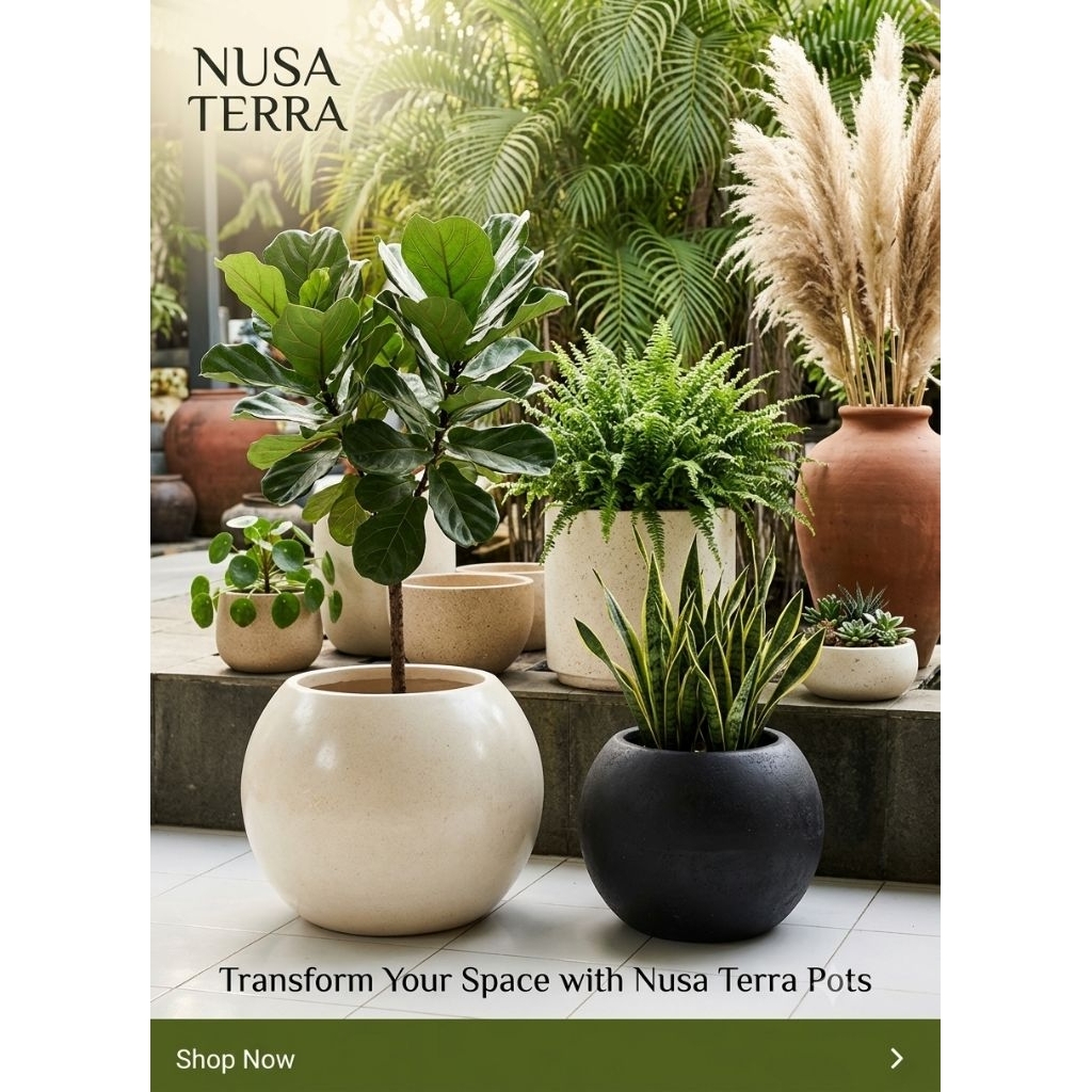 Pot Bunga model keramik Terrazzo pot tanaman besar