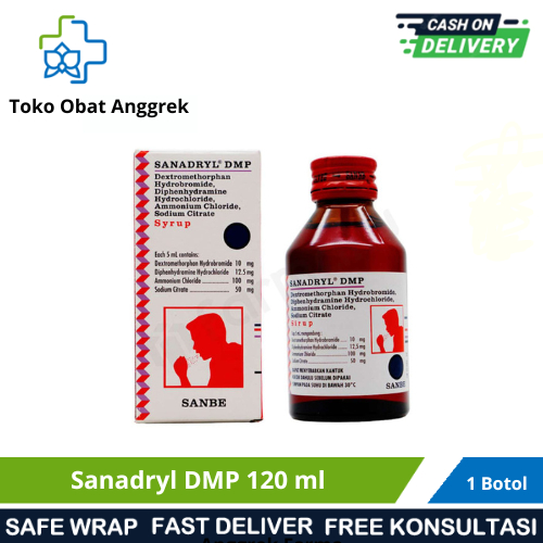 SANADRYL DMP 120 ML/OBAT BATUK KERING DEWASA/OBAT BATUK DEWASA SIRUP
