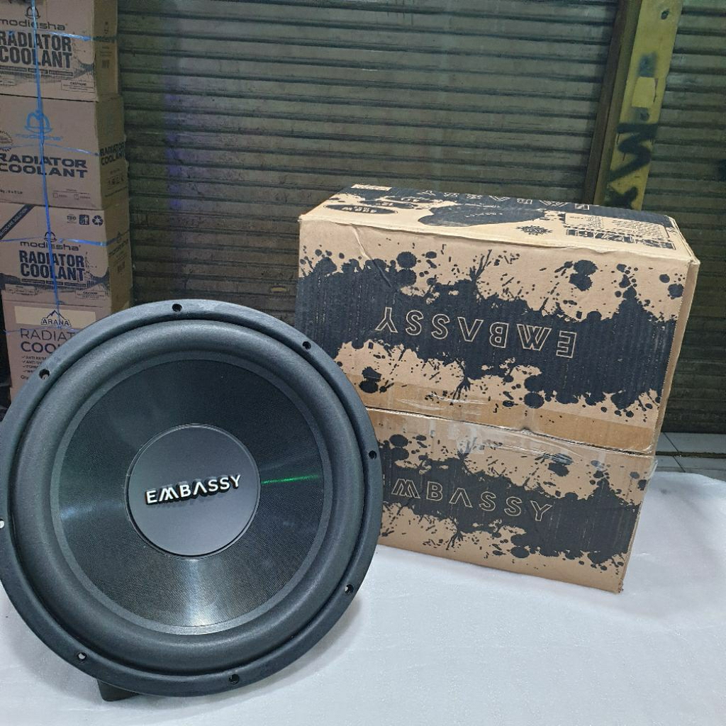 EMBASSY 1276J Subwoofer 12 inch Double Coil Speaker Kualitas dengan power 450 Watt - Subwoofer mobil