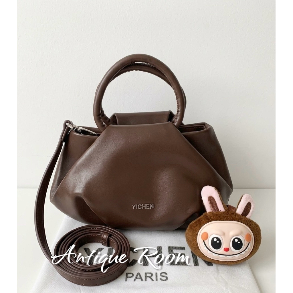 SALE YICHEN DUMPLING LBUBU BROWN SLING HAND BAG WITH BOX NEW