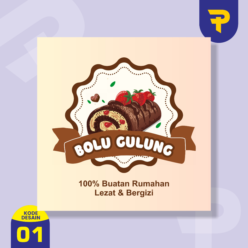 stiker bolu ketan item keju marmer roll cake moo roll bisa request