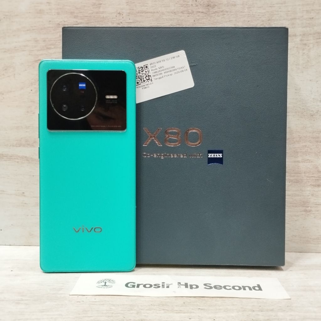 VIVO X80 5G 12/256GB HP SECOND FULLSET