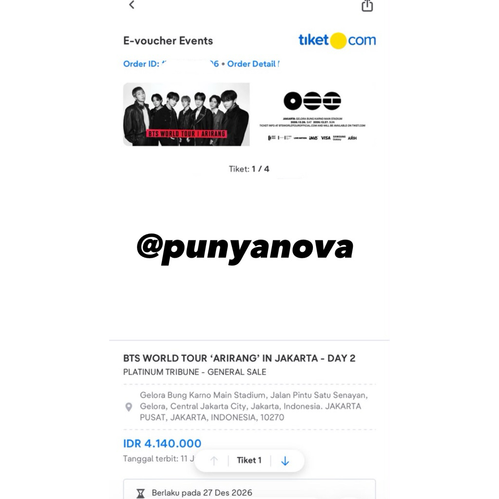 TIKET BTS PLATINUM TRIBUNE DAY 2
