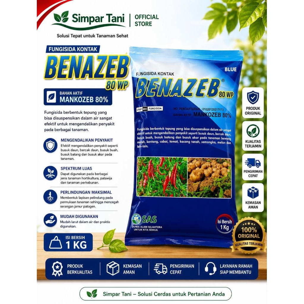 BENAZEB 80 WP 1 KG - Fungisida Protektif