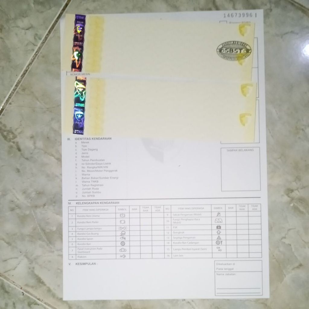 kertas stiker esek fotocopy asli samsat edisi terbaru