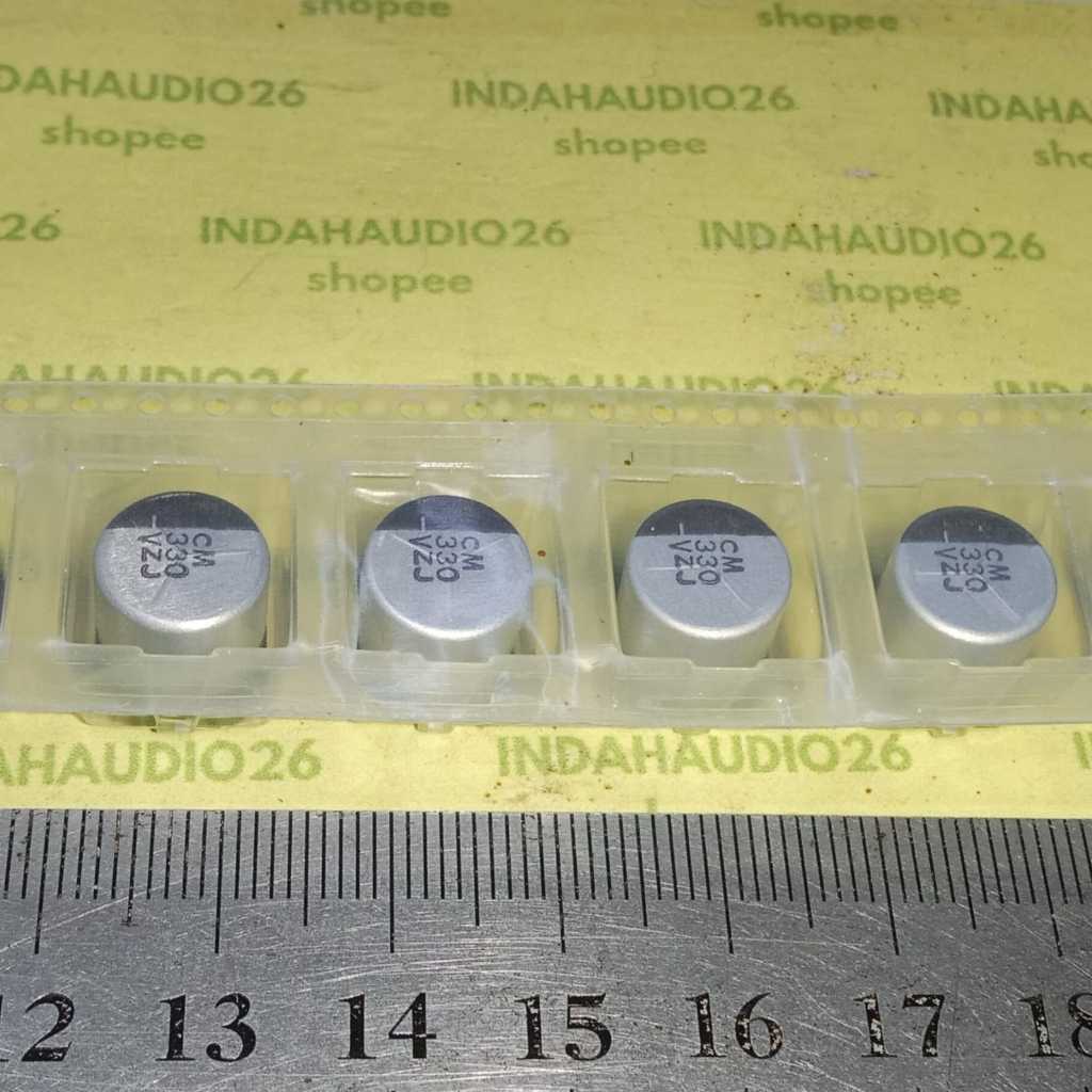 RENCENG d10x10mm 330uf VZJ 35v elko SMD kapasitor 330 uf elco solid capacitor V = 35 VOLT