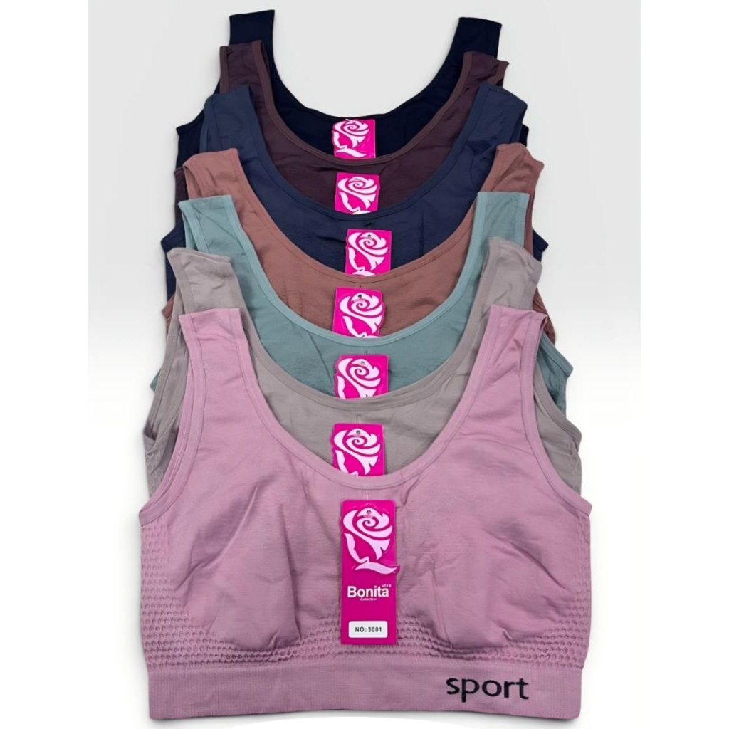 MINISET BONITA Sport Dewasa Seamless Tanpa Busa Bahan Rajut Tebal Premium