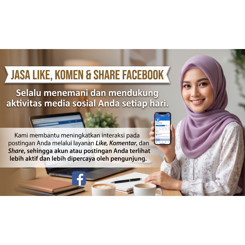 JASA LIKE, KOMEN & SHARE FACEBOOK