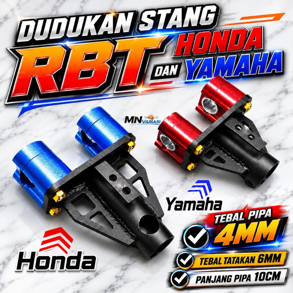 Dudukan Pangkon Stang RBT Honda Supra Revo Matic Bebek Honda Tebal 6mm Dudukan Stang RBT