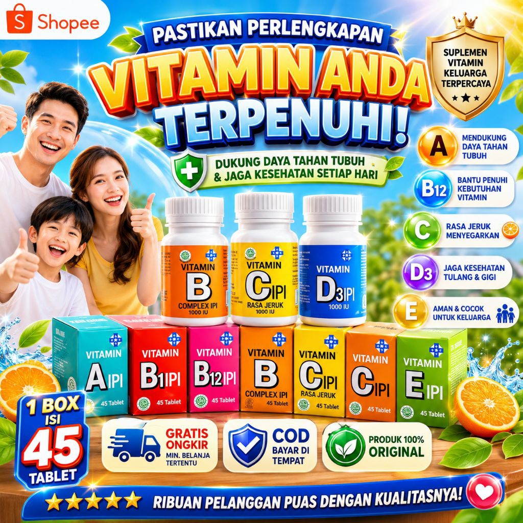 Vitamin  IPI Lengkap  - Membantu Mencegah Kekurangan Vitamin  dan Kalsium