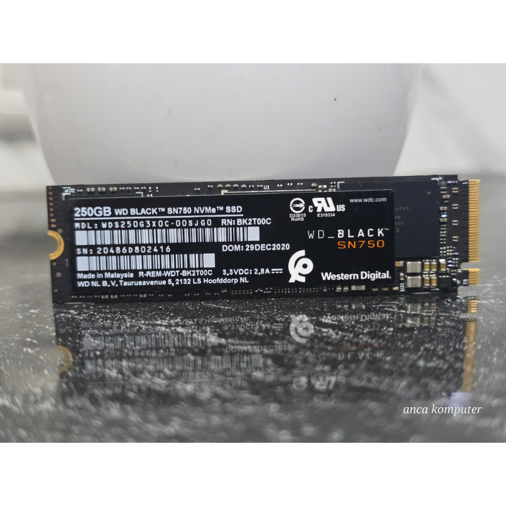 SSD NVMe Western Digital Black SN750 250GB