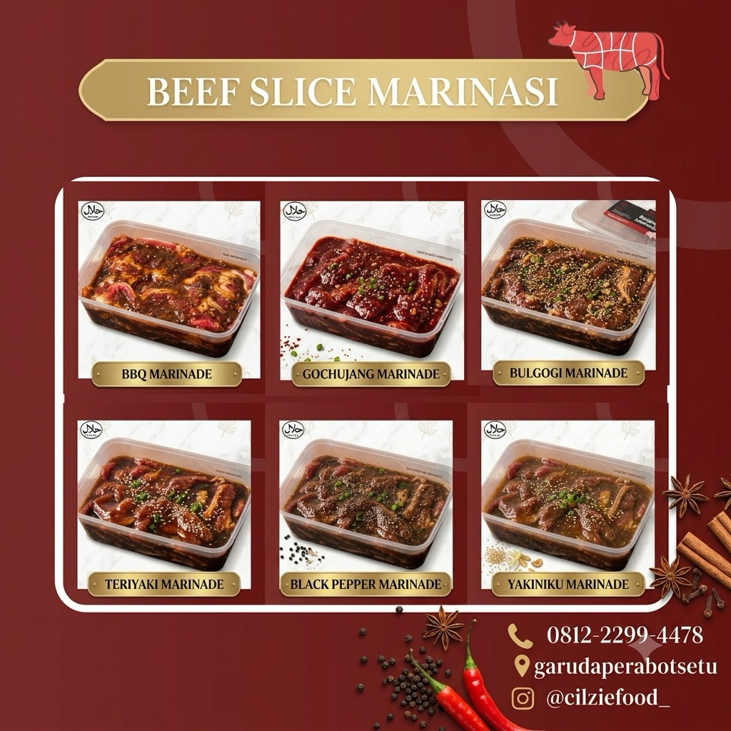 daging marinasi beef sirloin barbeque