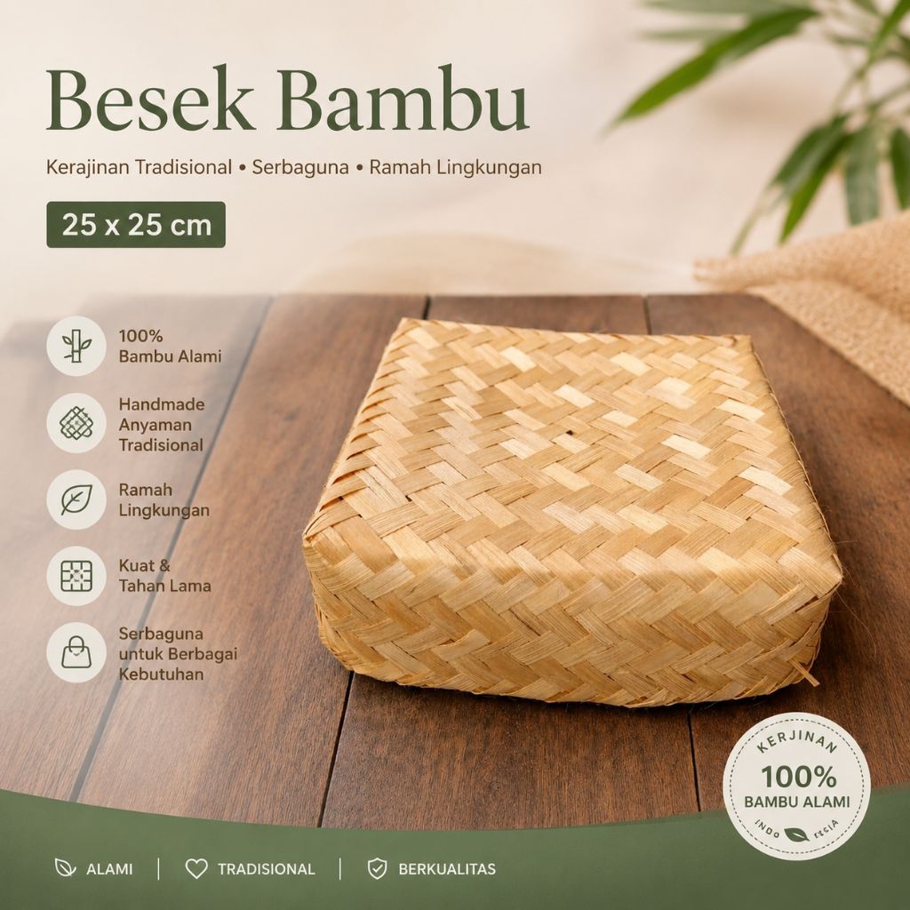 Besek bambu termurah ukuran lengkap - anyaman besek - besek bambu besar - besek bambu kecil - box ba