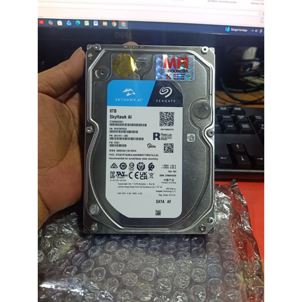SEAGATE SkyHawk AI MFI HARDDISK ORIGINAL  SEAGATE 8TB