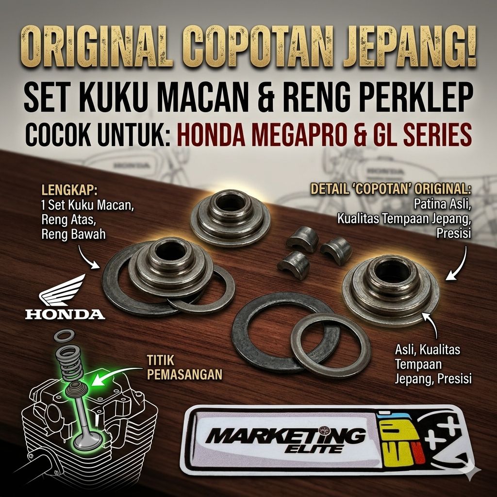 Reng retainer klep kuku macan MP Tiger ORI copotan Kancingan klep copotan MP tiger