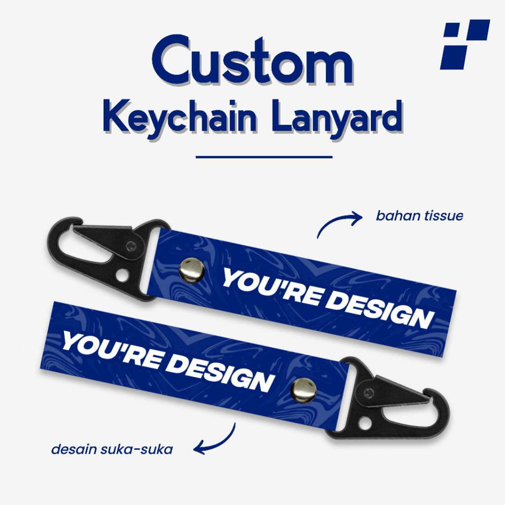 Gantungan Kunci Lanyard Snaphook Custom 2 Sisi