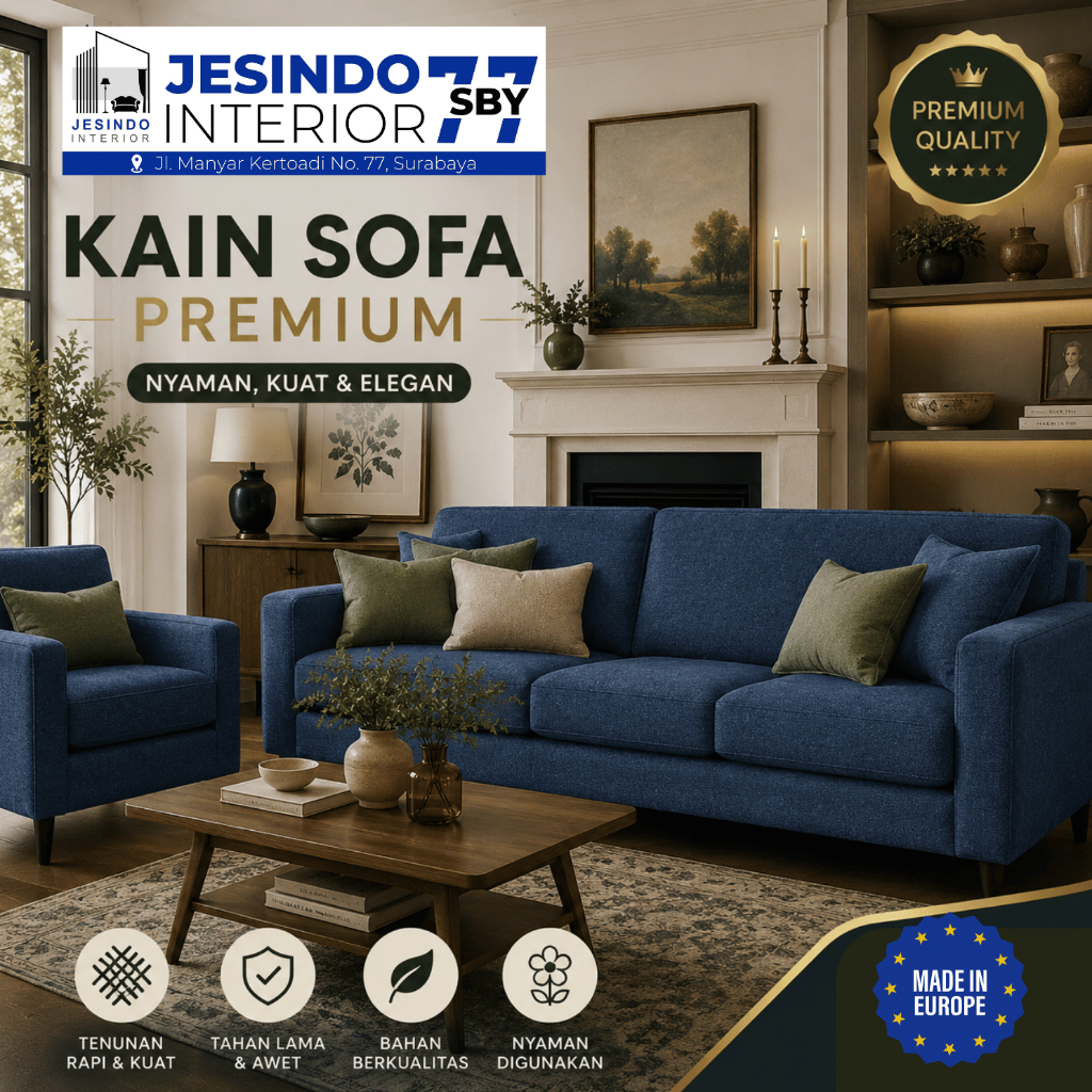 KAIN SOFA VELVITA COLECTION – MEWAH & BERKUALITAS IMPORT EROPA