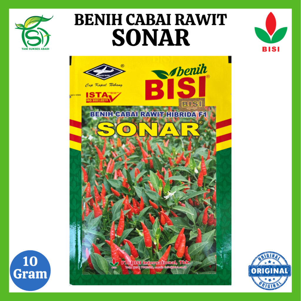 Benih Cabai Rawit SONAR F1 - 10 Gram - Bibit BISI F1