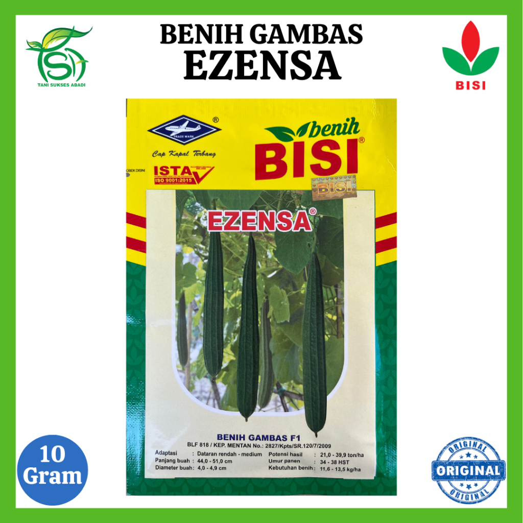 Benih Gambas / Oyong ESENZA - 10 Gram - Bibit BISI F1
