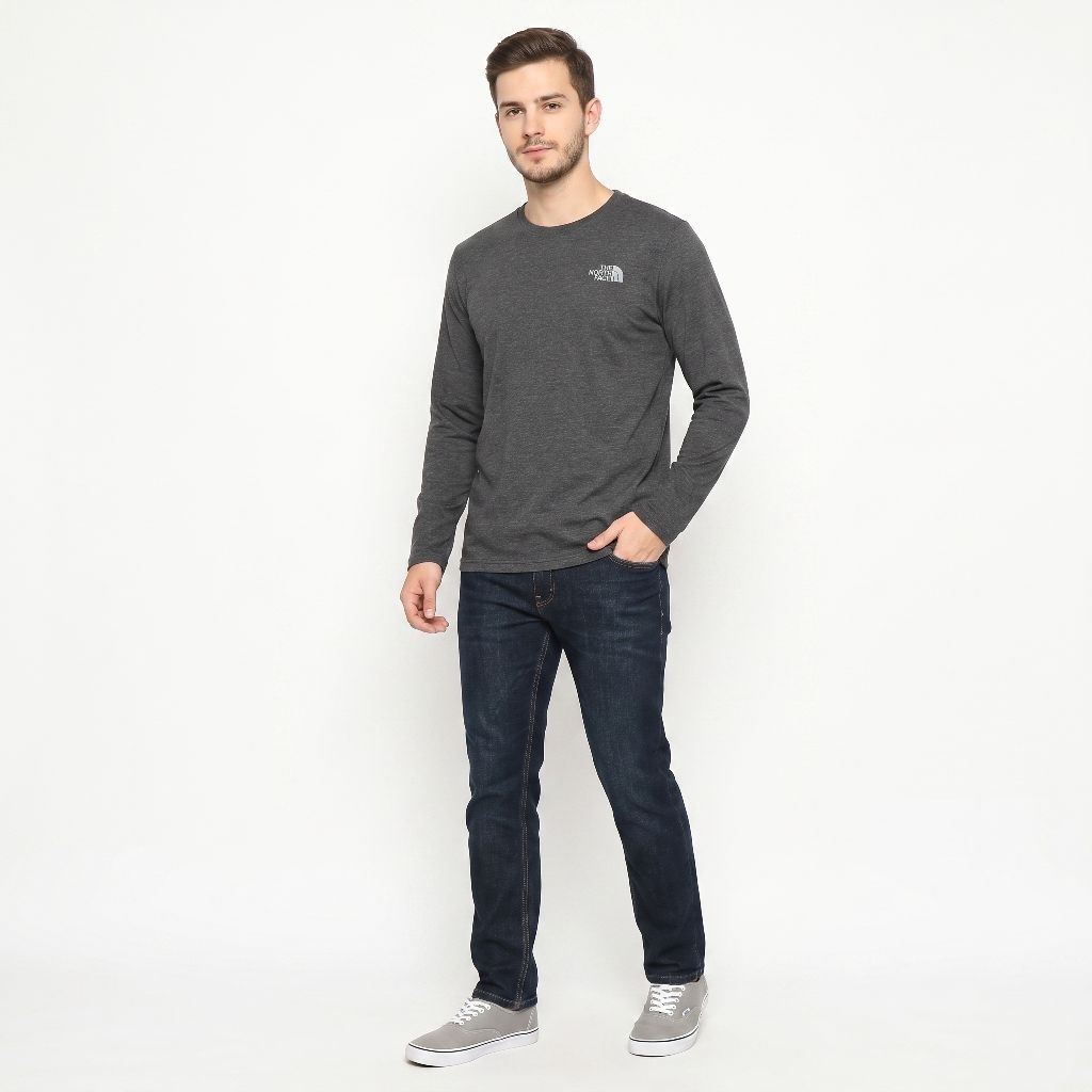 Kaos long Sleeve The North Face TNF grey colour Size L