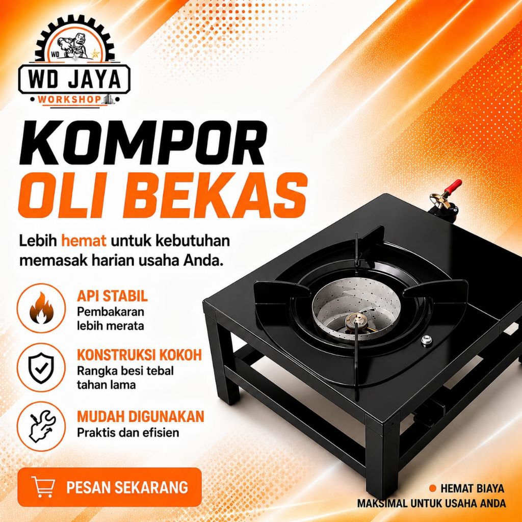 KOMPOR OLI/KOMPOR MINYAK /KOMPOR BAHAN BAKAR (OLI BEKAS) Lengkap Satu Set Blower
