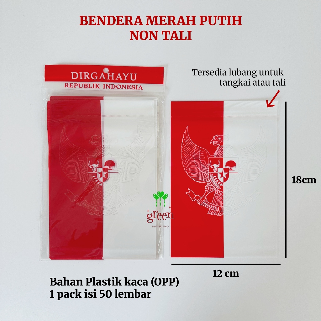 bendera merah putih plastik 50 lembar bendera plastik bendera merah putih garuda