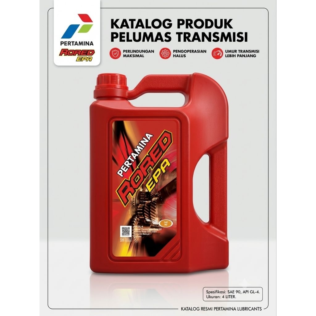 4 Liter Pertamina Rored EPA SAE 90 GL-4