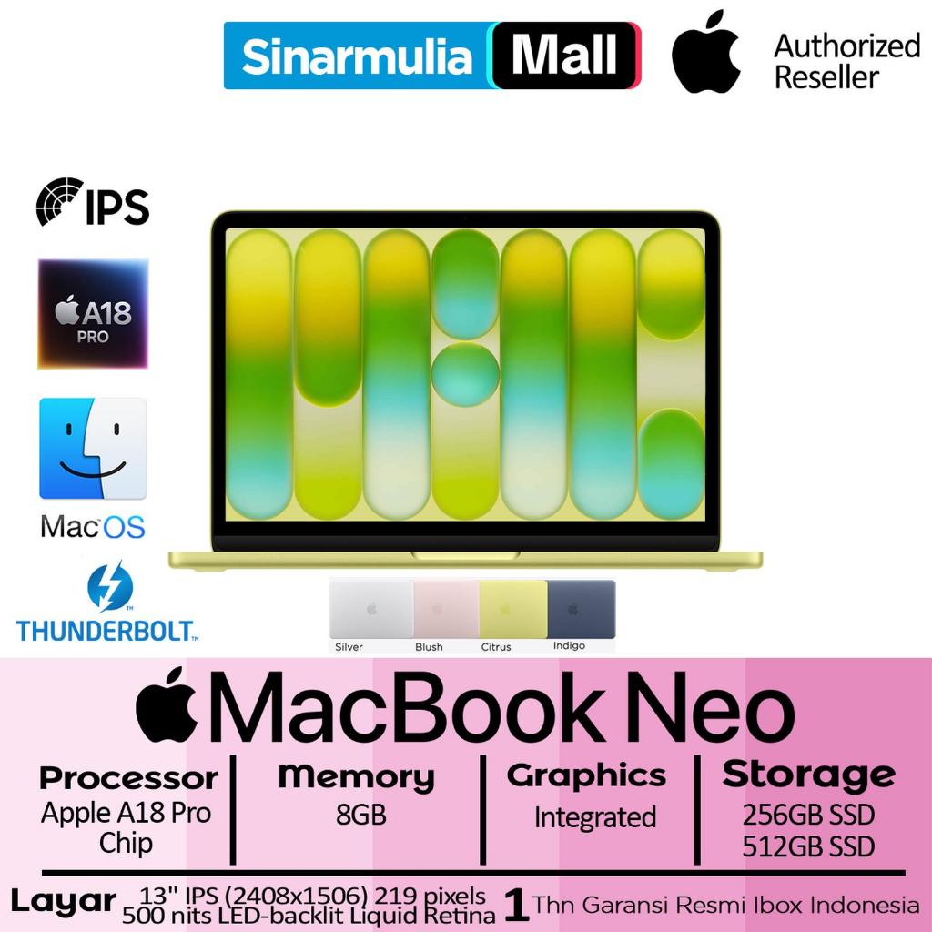 Apple MacBook Neo A18 Pro Chip 256GB / 512GB SSD 8GB IPS Mac