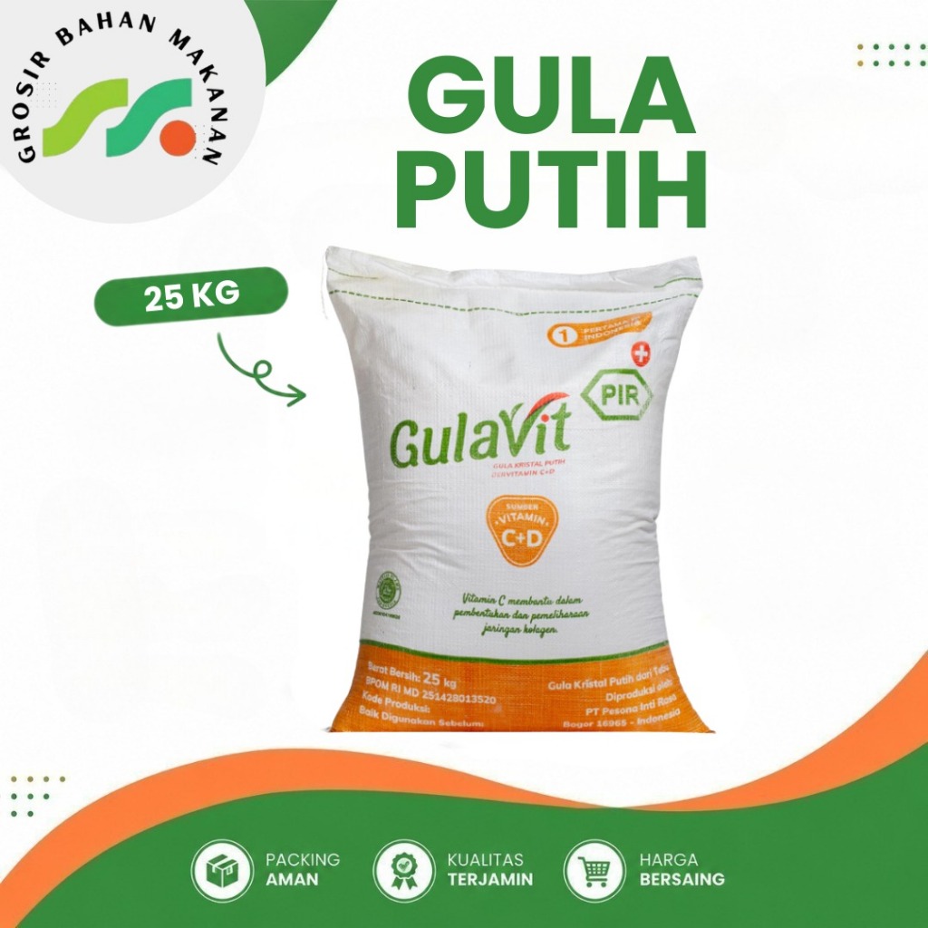 GULAVIT 25KG (CARGO) GULA PASIR PUTIH