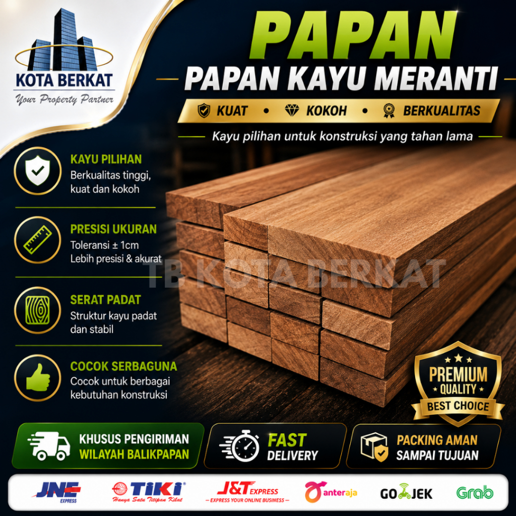 PAPAN KAYU MERANTI / PAPAN COR PERKUBIK