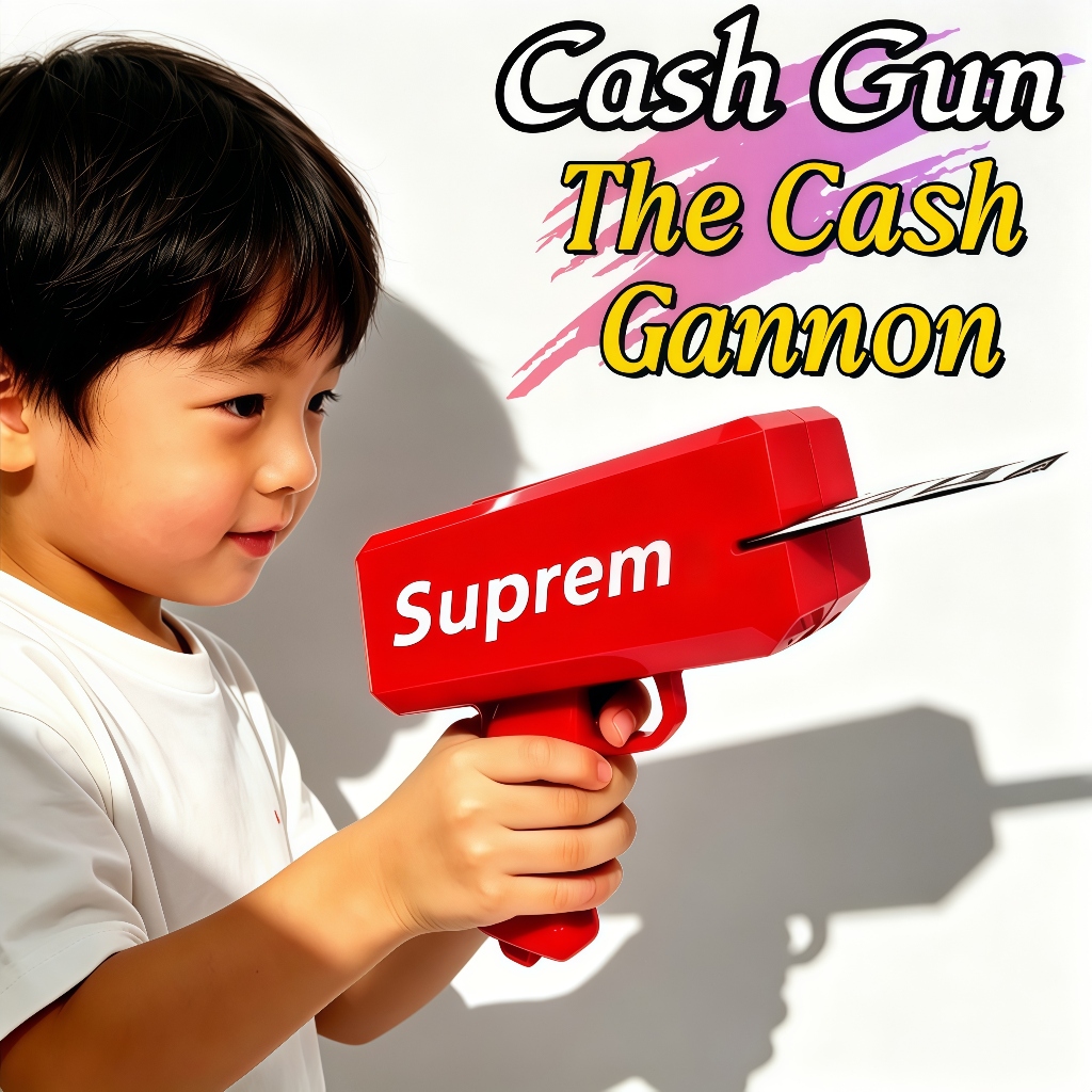 Mainan Anak Tembakan Money Gun Uang Supreme Merah Lucu Murah Prank Mainan Pistol Uang Tembakan Uang