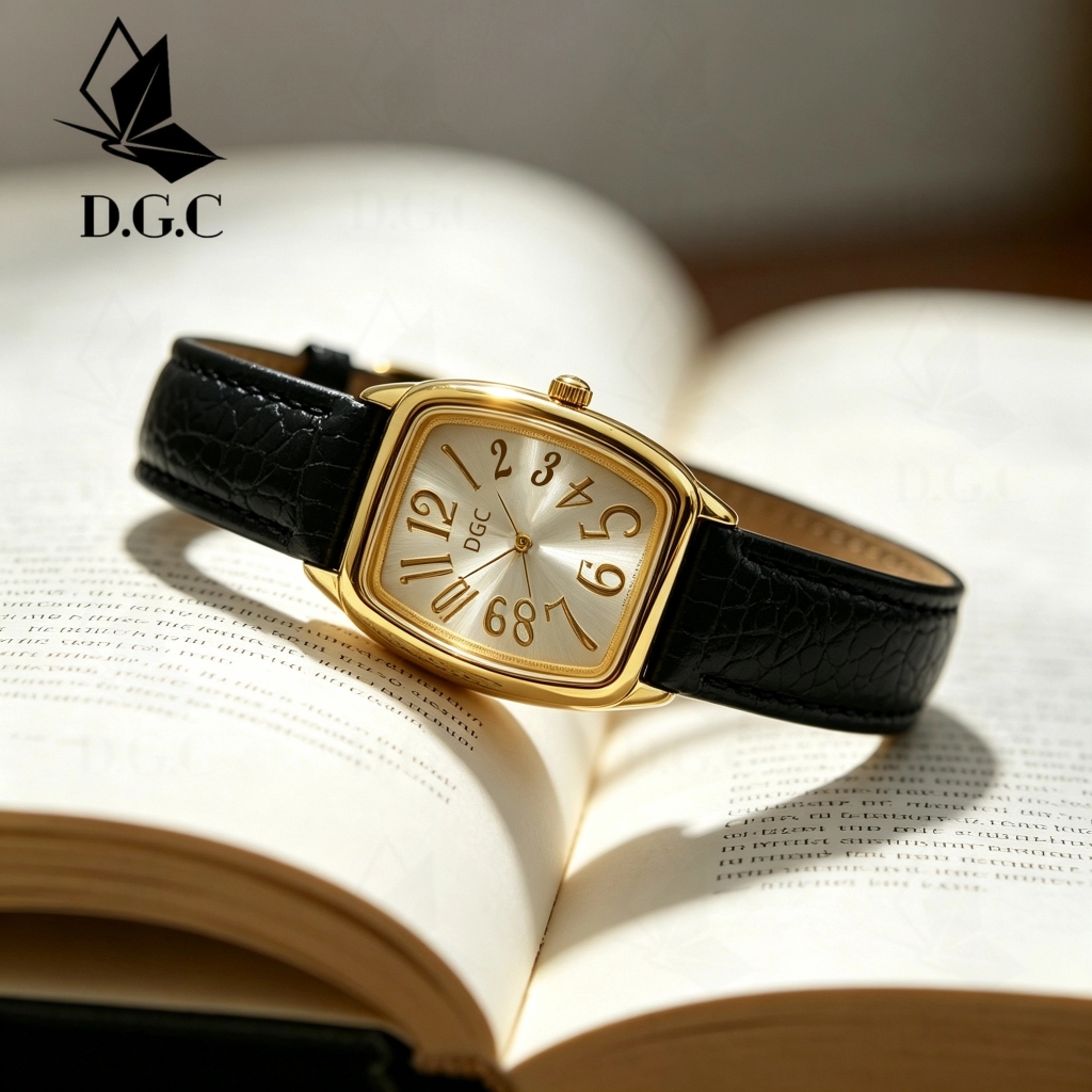 DGC 10687 Jam Tangan Wanita dgc Elegan Strap Pu Analog Simple MInimalis Dial Kecil Jam Tangan Cewek