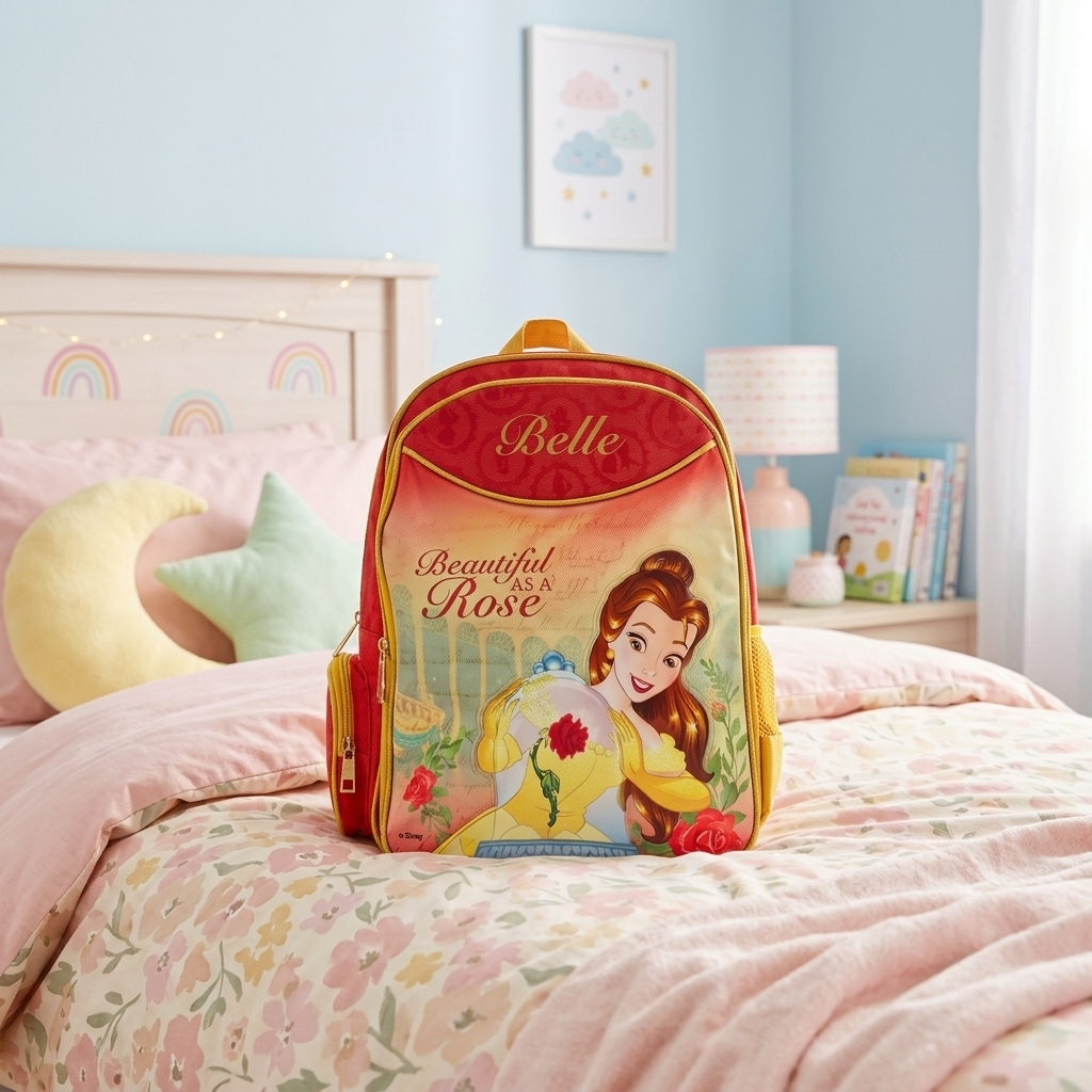 Tas ransel sekolah SD Disney Princess Belle Backpack - size besar