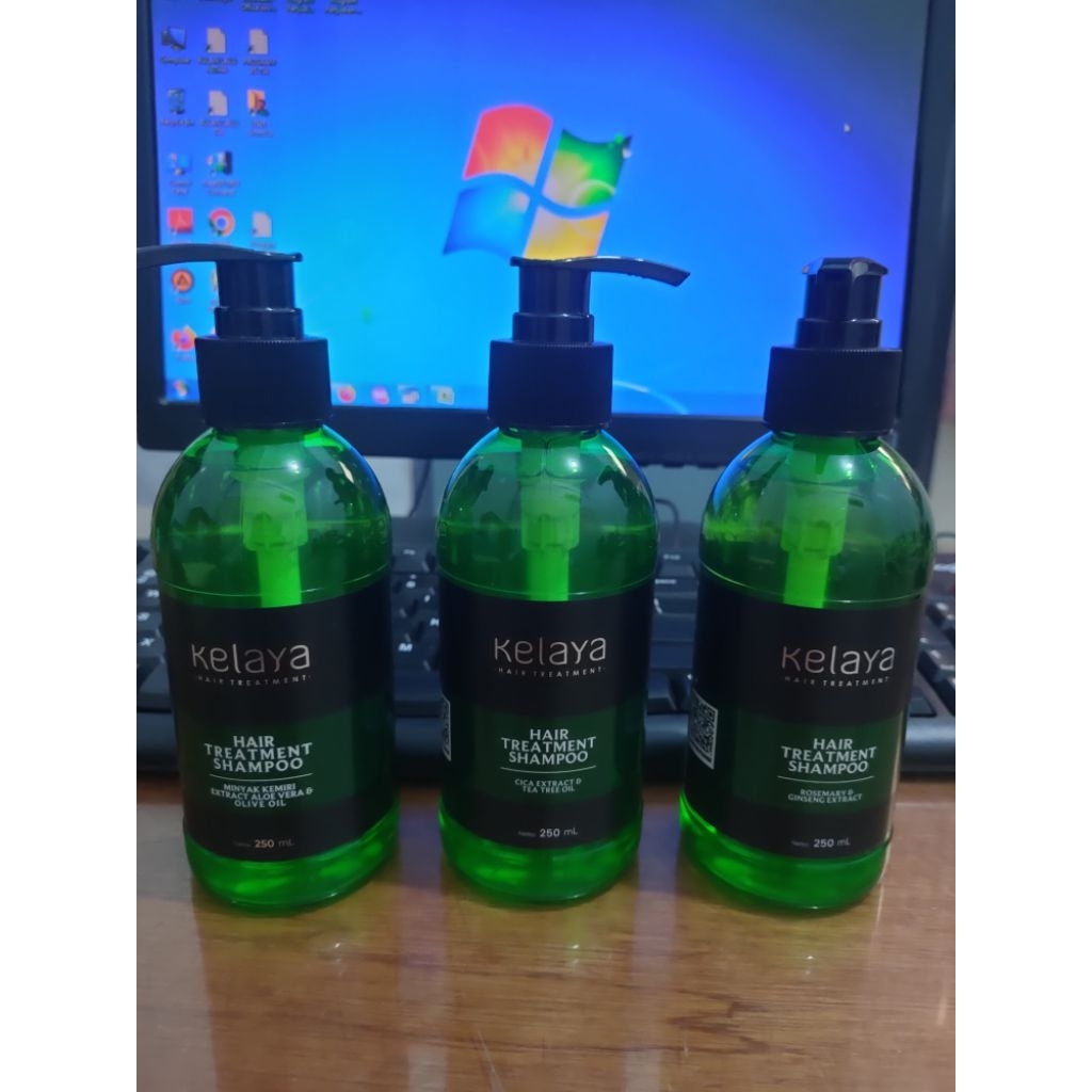 PASTI MURAH - KELAYA HAIR TREATMENT SHAMPOO MINYAK KEMIRI EXTRACT ALOE VERA  & OLIVE OIL, CICA EXTRA