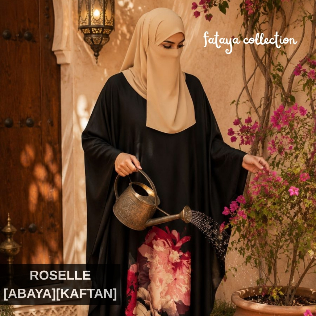 Fataya Collection ROSELLE Abaya Kaftan - Kain Silk