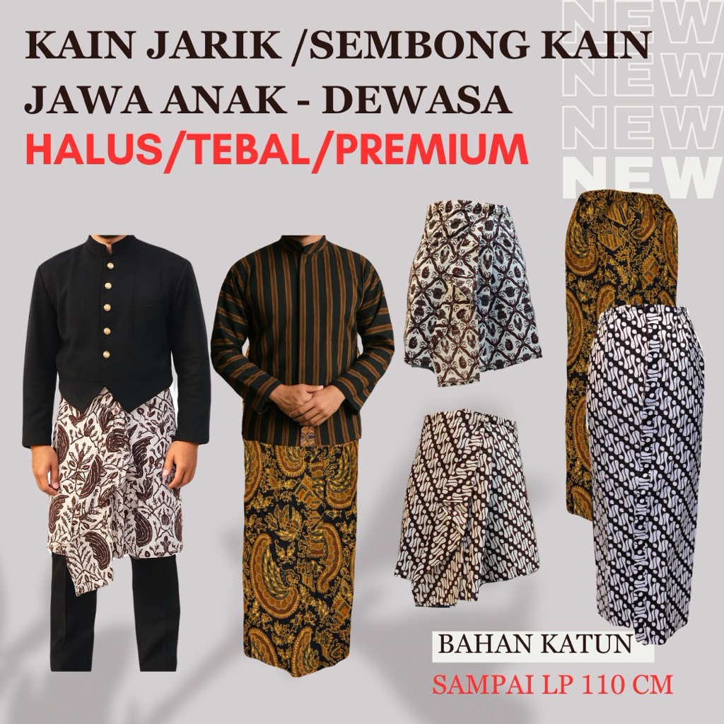 Kain Batik Jarik Jadi / Sembong Pria Anak & Dewasa