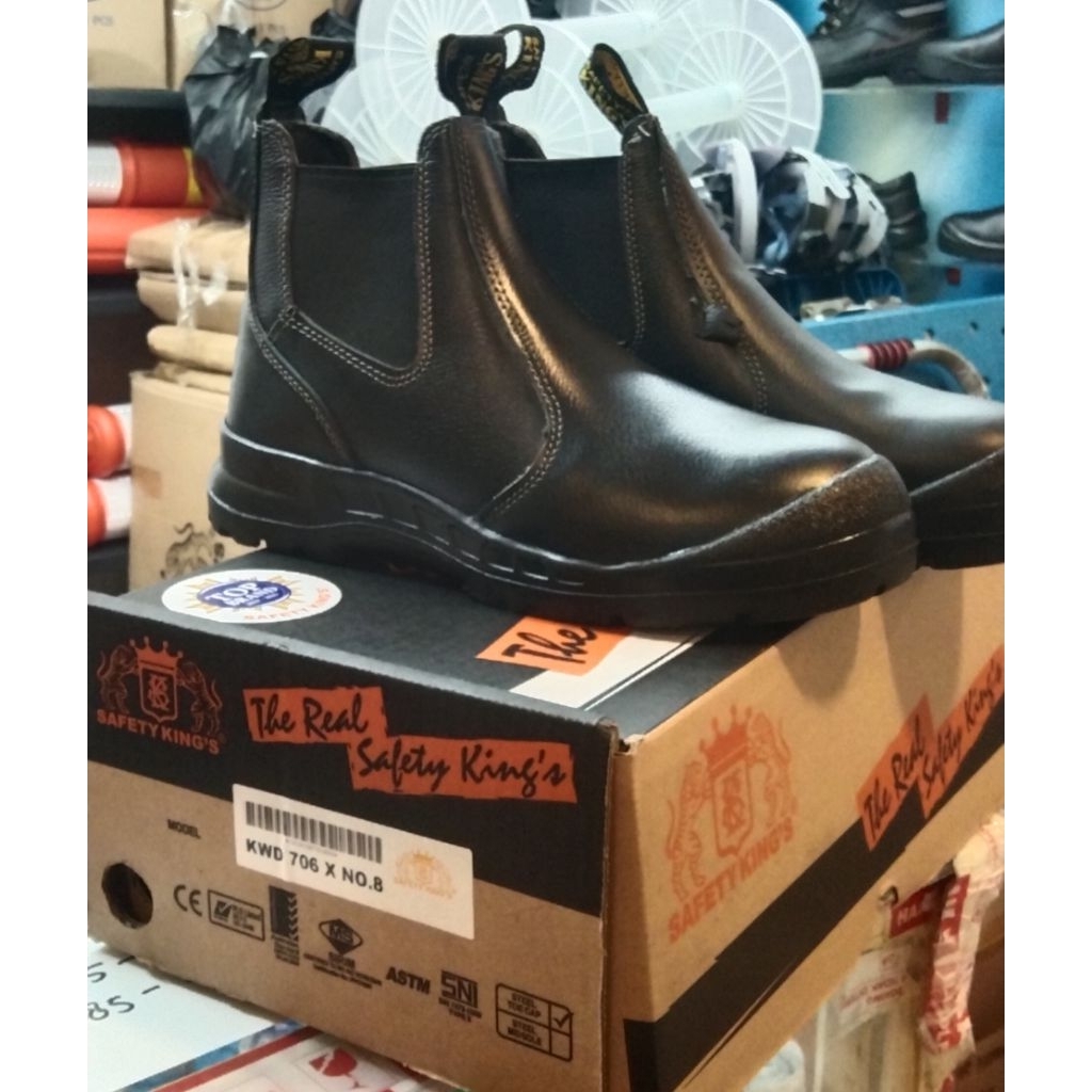 SEPATU SAFETY SHOES KING'S KWD 706 X HITAM / sepatu safety king's KWD 706 / sepatu safety murah / se