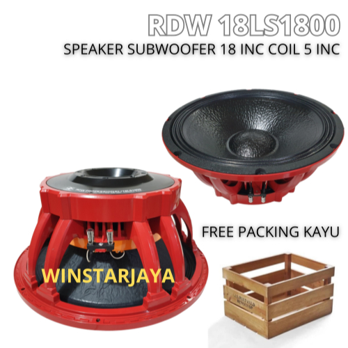 Speaker Component RDW 18LS1800 1800 -3600 Watt Subwoofer 18'' Voice Coil 5 Inch