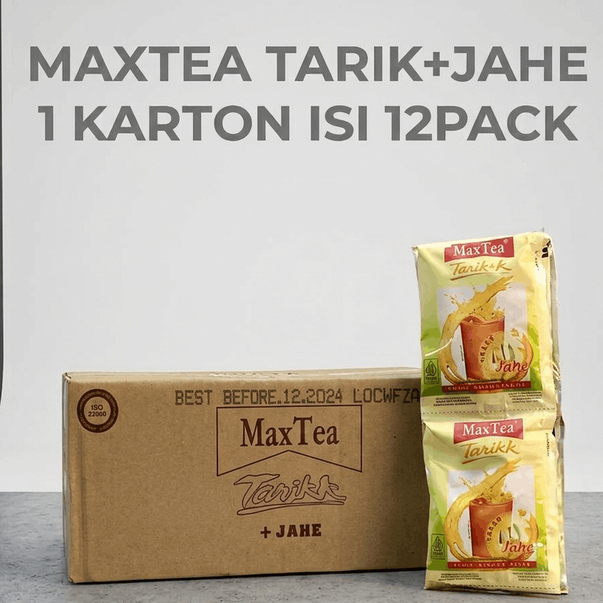 Max Tea / MaxTea Teh Tarik / Teh Tarik Jahe 1 Dus isi 12 pack