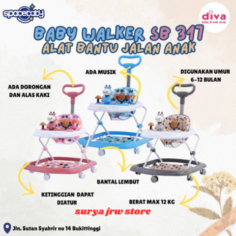 Baby Walker Space Baby by  PACIFIC SB-317 /Sepeda Jalan Bayi Space Baby  PACIFIC SB-317