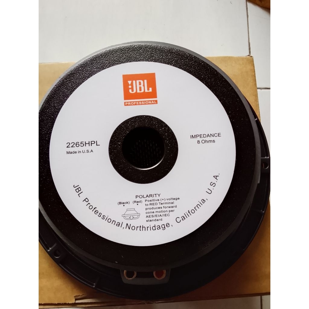 Speaker J B L 10 Inch 2265HPL 500 Watt VC 25 Subwoofer Mid Low Middle Balap Original Grade A