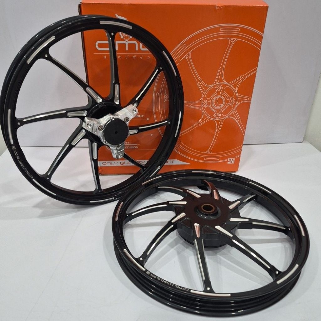VELG CMG MG801 AEROX MODEL HYPERTECH PRO RX8 / AK88 / M8 CNC PALANG 8  RING 17 X 160/160 PNP YAMAHA 