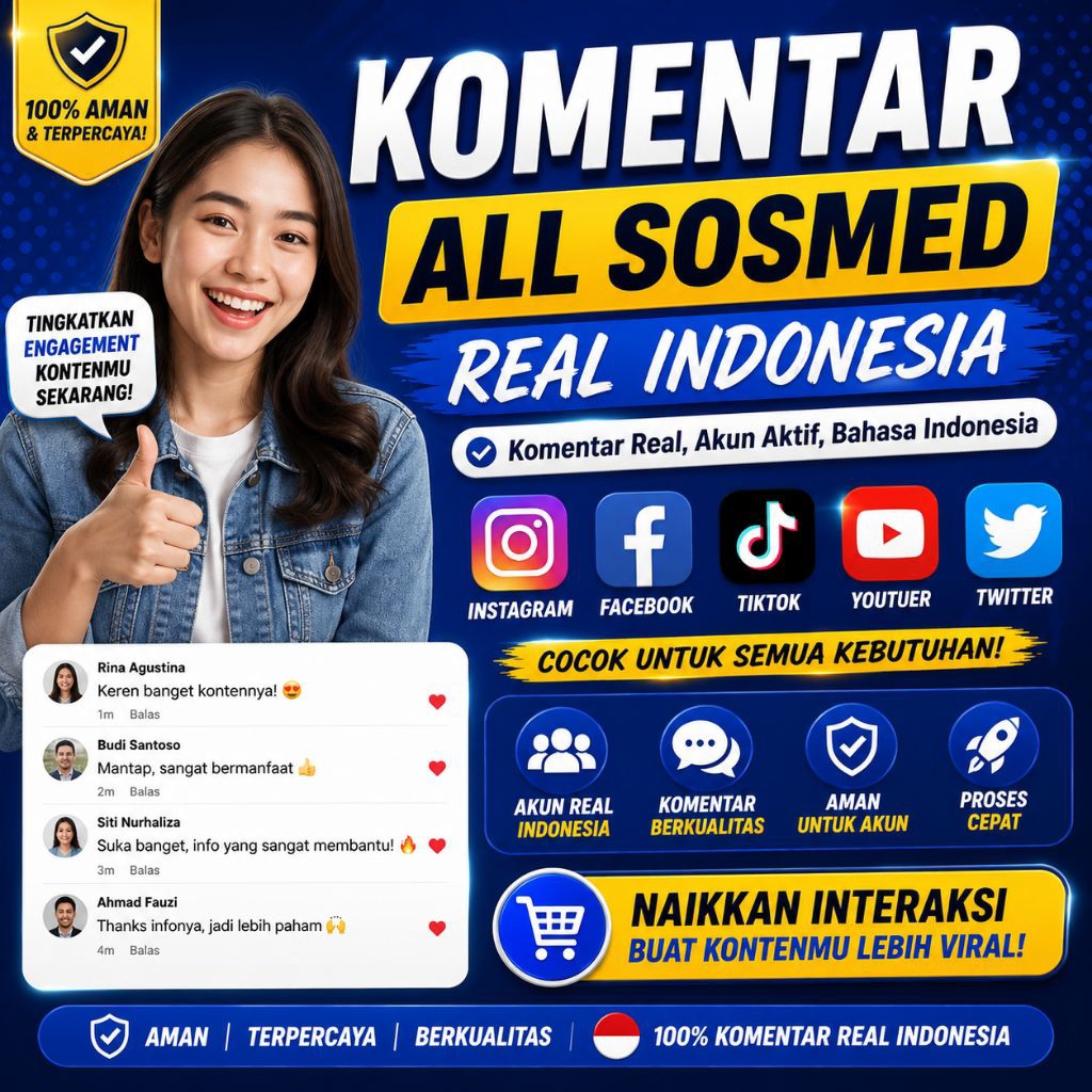 Komentar Indonesia Sosial Media | IG TikTok YouTube Facebook | Fast Process