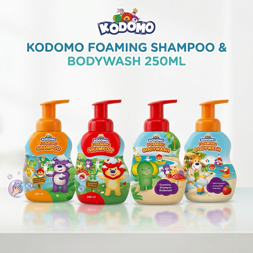 Kodomo Foaming Shampoo | Foaming Bodywash 250 ML