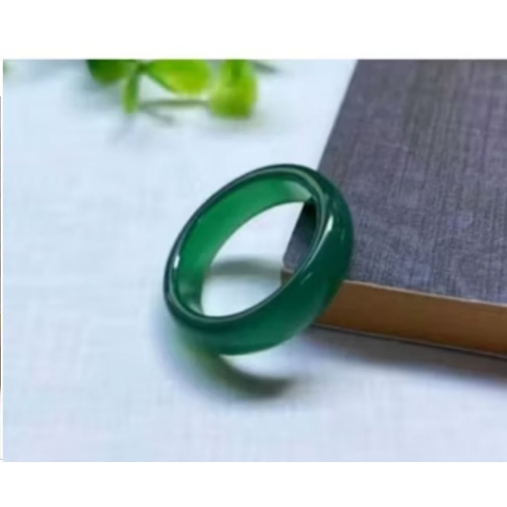 Cincin Giok Jade Ring - Cincin Batu Giok Asli Pria Wanita - Cincin Giok Pria Wanita