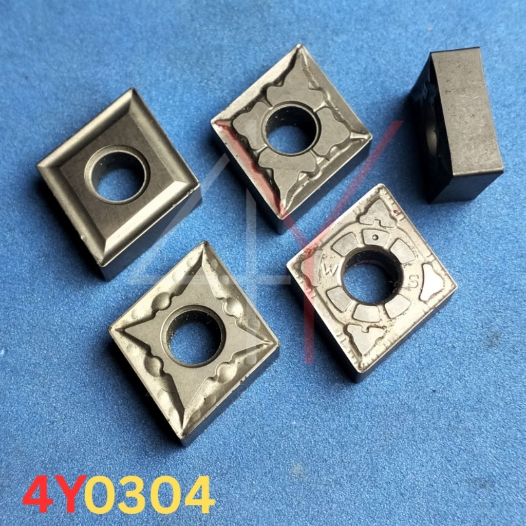Insert CNMG12 0404 Cermet bekas seken..insert pisau bubut CNMG120404 CNMG12 04 04 cermet bekas seken